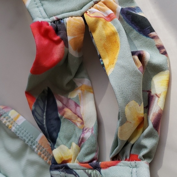Kona Sol Double Tab Medium Coverage  Hipster Bikini Bottom Floral & Fruit XL # - Picture 10 of 12
